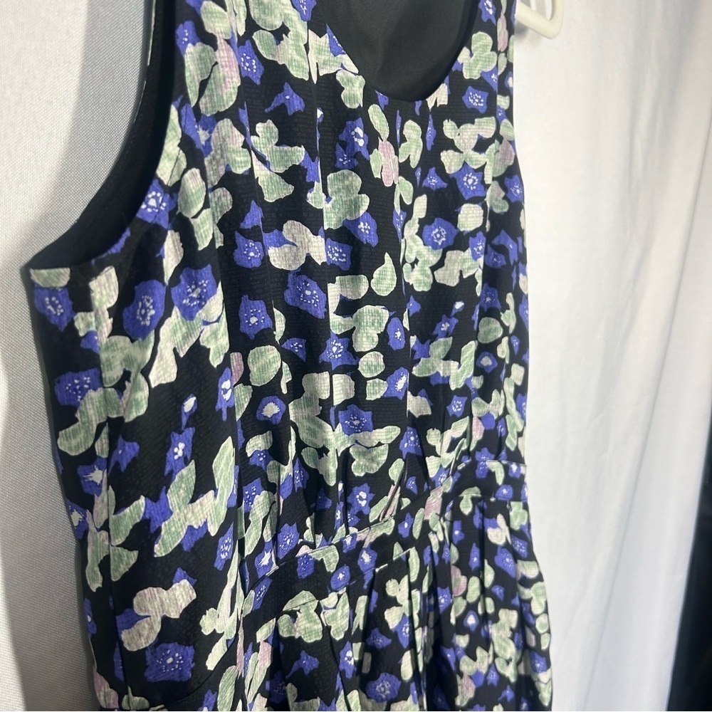 Eliot by Madewell | 100% Silk Floral Sleeveless Mini Dress Black Women’s Size 4 - Picture 5 of 12